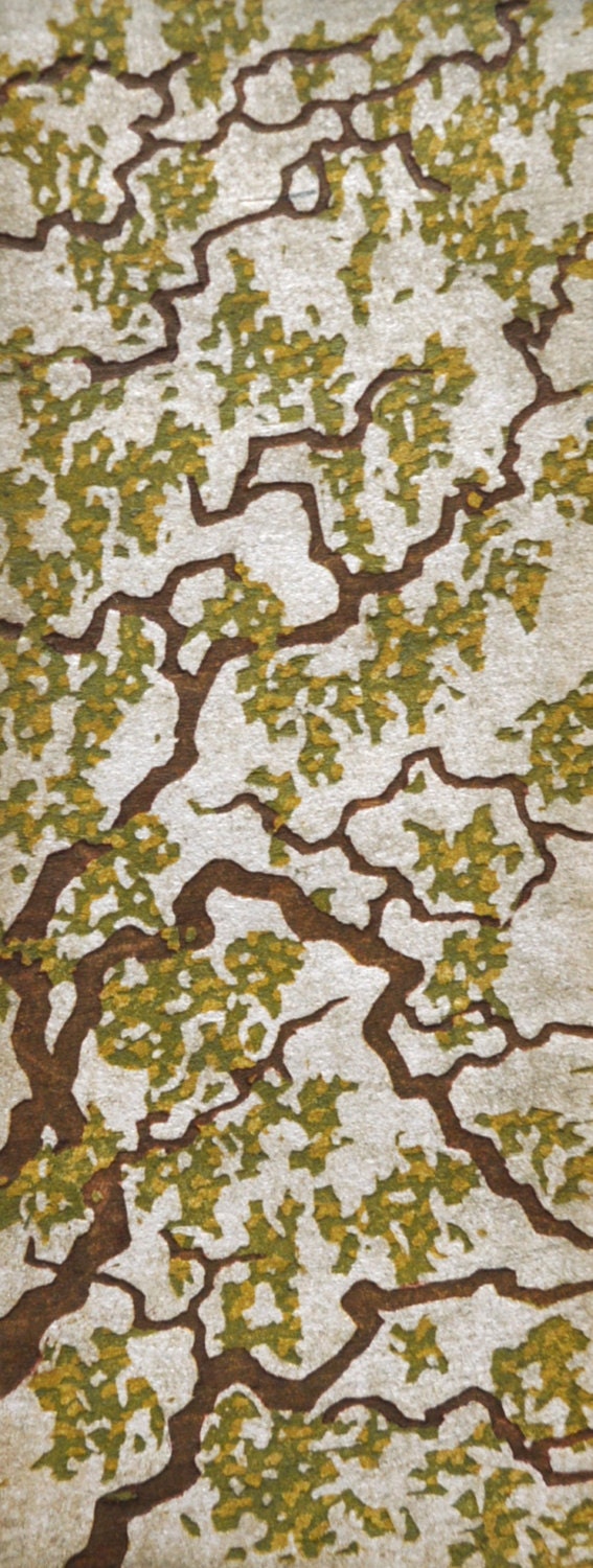 Original Hand Pulled Fine Art Print - APRIL II reduction woodblock OOAK Limited Edition Landscape