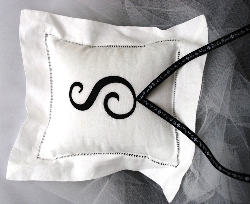Tie the Knot monogrammed Tuxedo Pillow