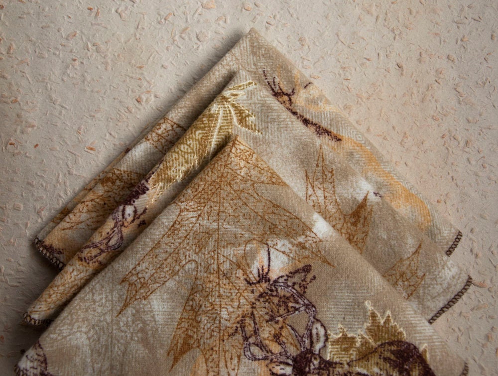 Large Flankie - Hunter's Collage Flannel Handkerchiefs - Set of 3