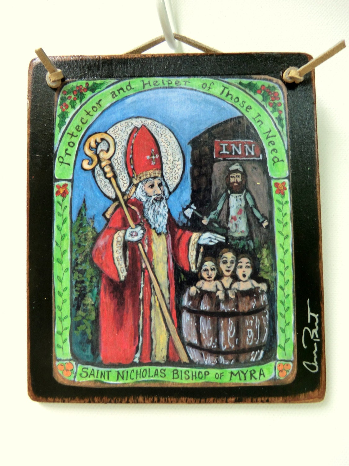 Saint Nicholas Santa Claus Retablo Print Art4thsoul