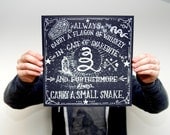 Whiskey And Snakes Screen Print