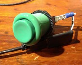 USB Arcade Button - Green - for DIY Photobooth or gaming or anything you can think of