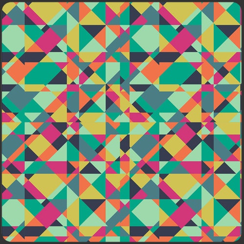Go Go London Geometric Fabric Carnaby Street by Pat Bravo