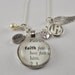 Vintage Dictionary Word Necklace Pendant HOPE FAITH LOVE