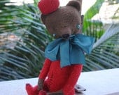 14 inch Artist Handmade Mohair Teddy Bear Mr Tomato by Sasha Pokrass