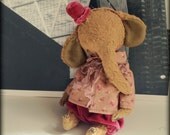7 inch Artist Handmade OOAK Teddy Elephant Mathew by Sasha Pokrass