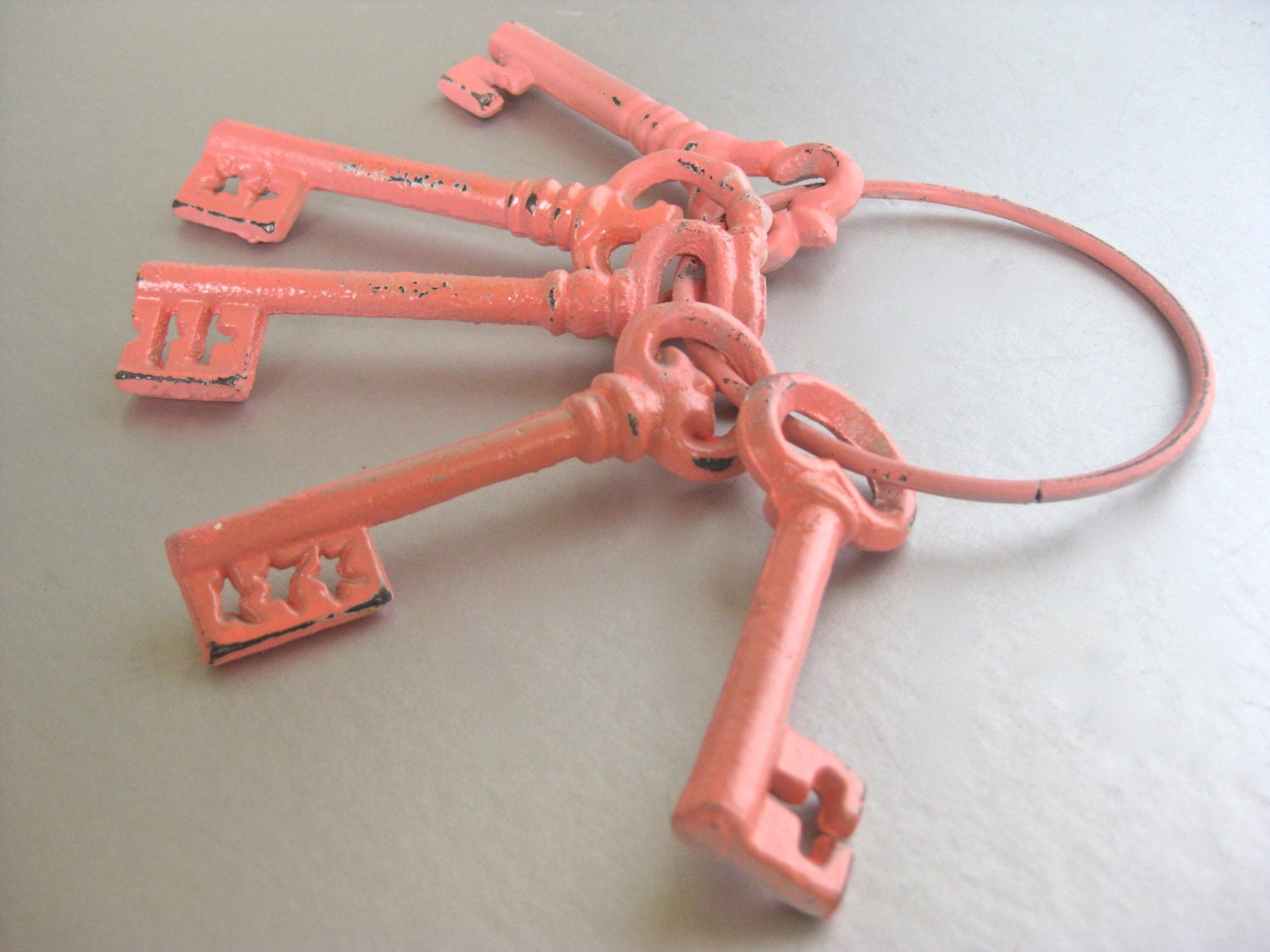 Coral Keys, Skeleton Keys, Old Keys, Vintage Inspired, Shabby, Rustic, Farmhouse, Paperweight