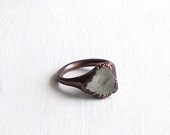 Birthstone Ring Beryl Cocktail Ring Aquamarine Ring Gemstone Ring March Stone Mineral Pale Green For Her Artisan Handmade