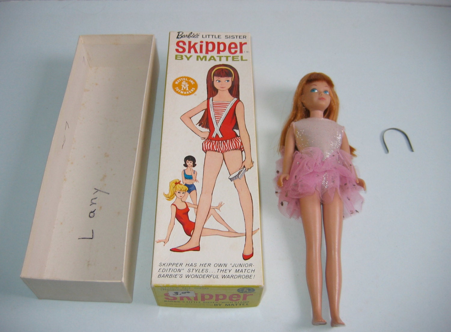 Vintage Redhead Skipper, box, Headband.  TM Ballet outfit.  1963 Japan.  Straight Leg.  Vintage Barbie Era. 1960's  Mattel Toy Doll.
