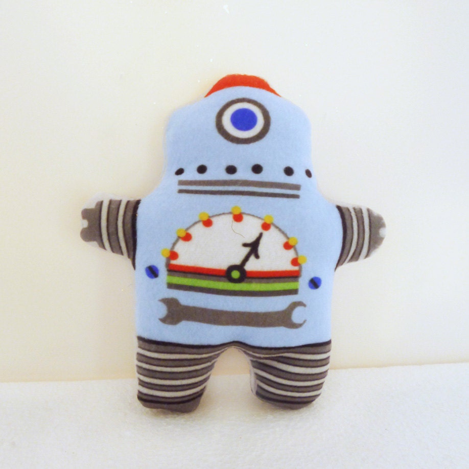 Robot Doll Blue Plush Stuffed