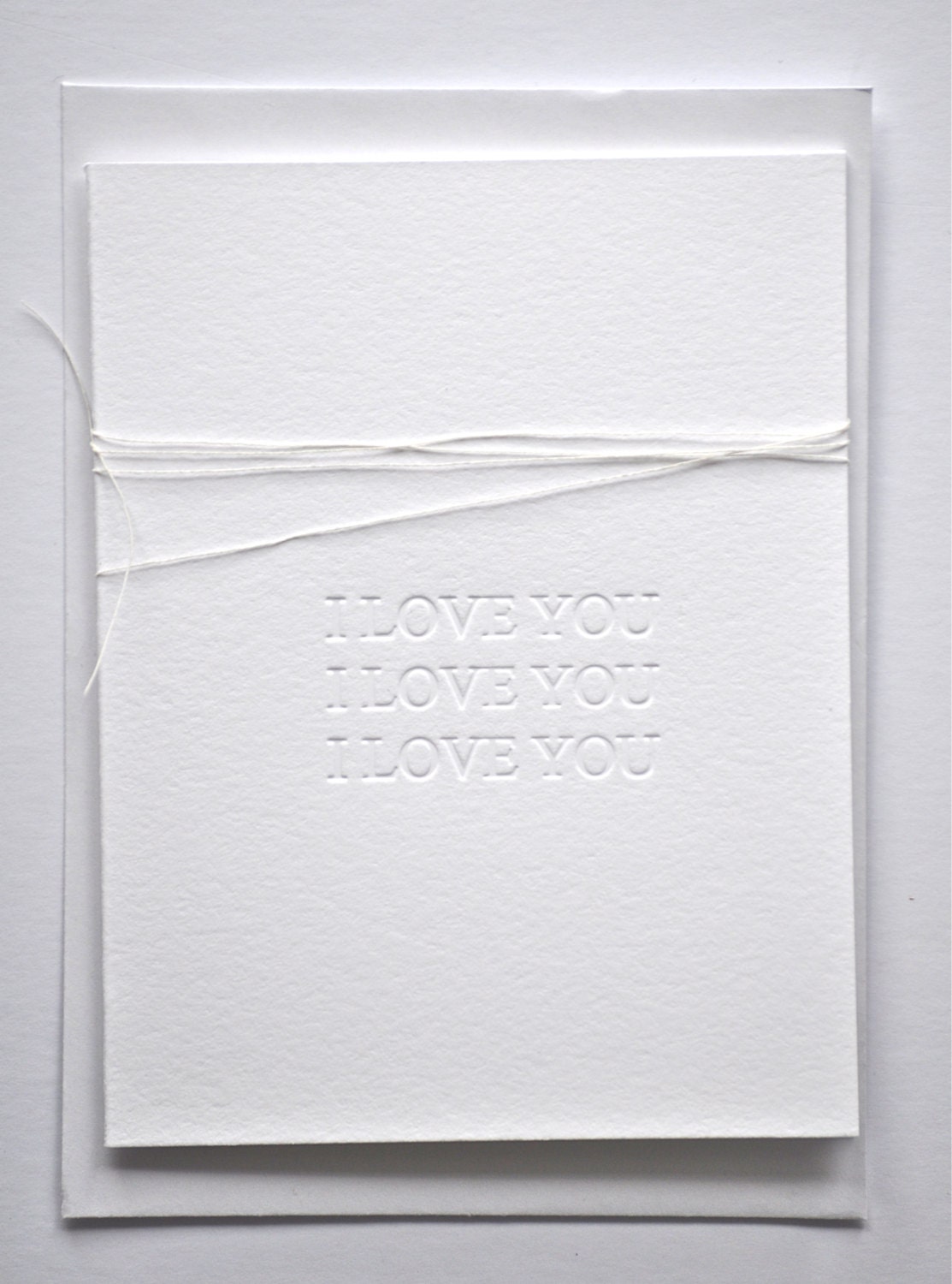 I Love You Letterpress Card