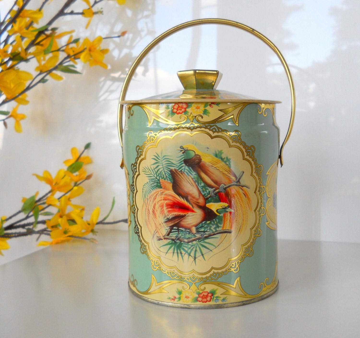 RESERVED Vintage Murray Allen Tropic Confections Tin Container