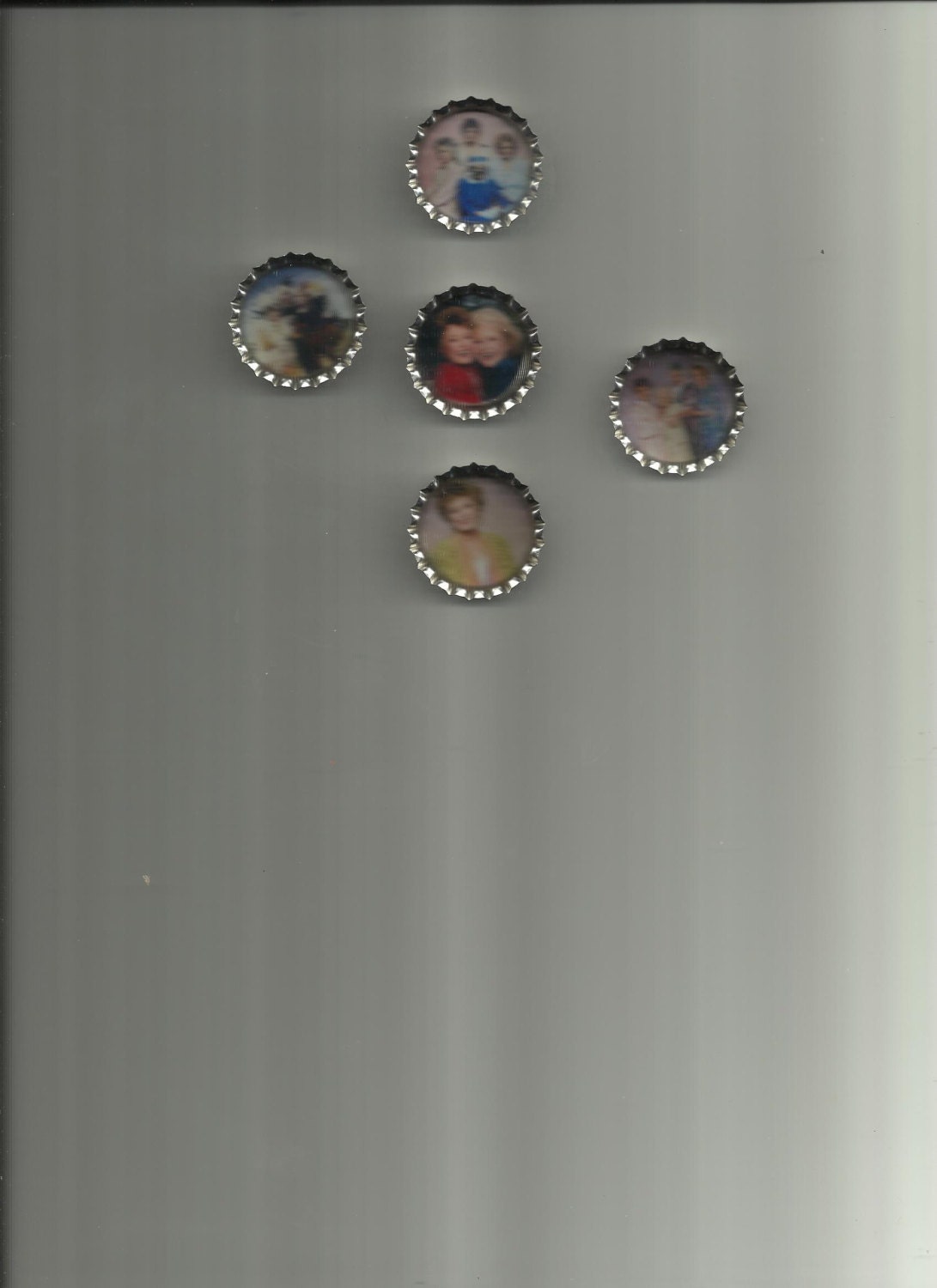 The Golden Girls Bottle Cap Magnets set of 5    WOW