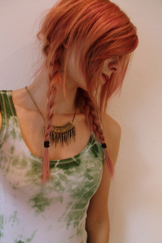 Green Tie Dye Tank Top