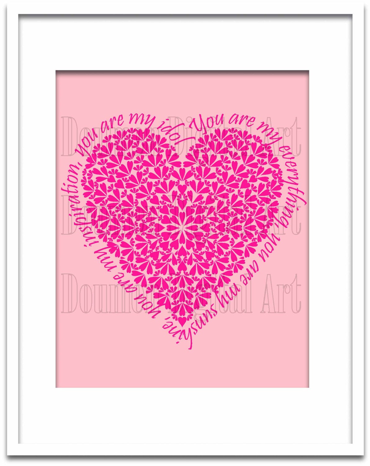 Printable "You are My Sunshine and Heart" wall art, this digital print is the perfect gift a baby's nursery and your love one(s).