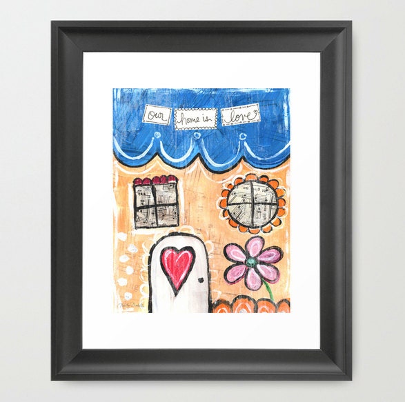 Our Home Is Love - Mixed Media - Fine Art Print