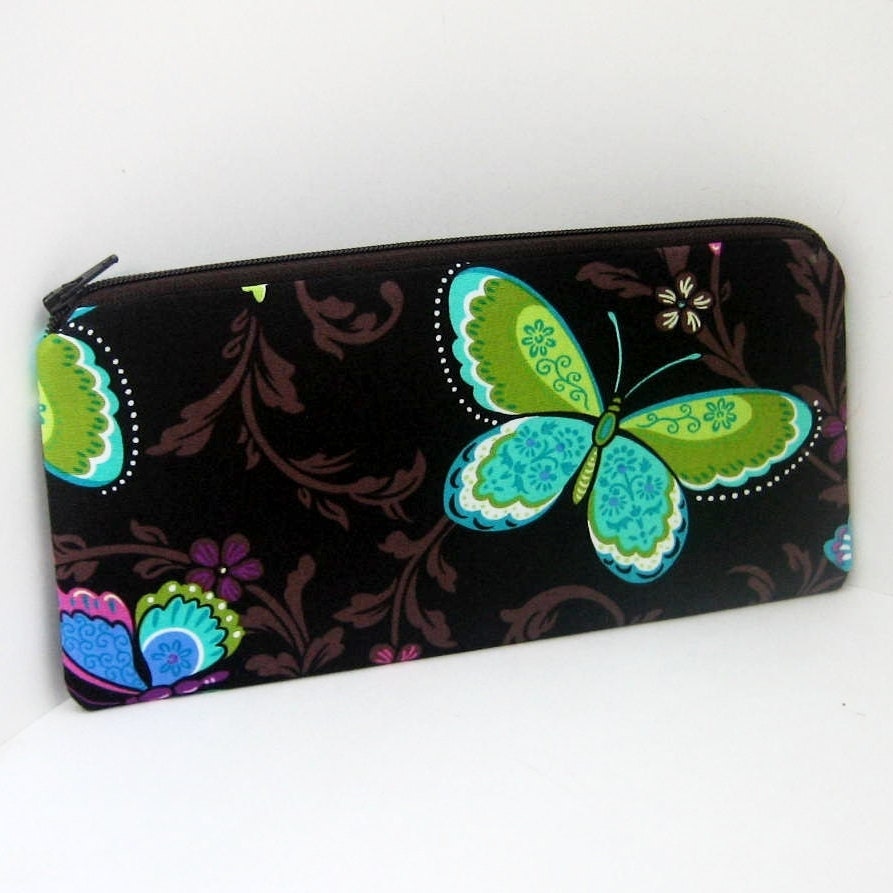 Butterflies Long Zipper Pencil Pouch