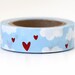 Sky Blue Clouds and Hearts Washi Tape Hearts on Cloud Nine (chugoku)