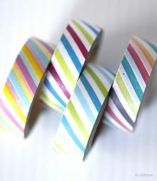Rainbow Stripe Washi Tape 15mm
