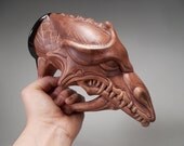 Snarlytooth Dragon Beer Mug -- Drinking Horn Style in Ancient Stain (22oz) Stoneware pottery