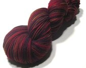 Sock yarn fingering weight hand dyed superwash merino / nylon, Wild Roses