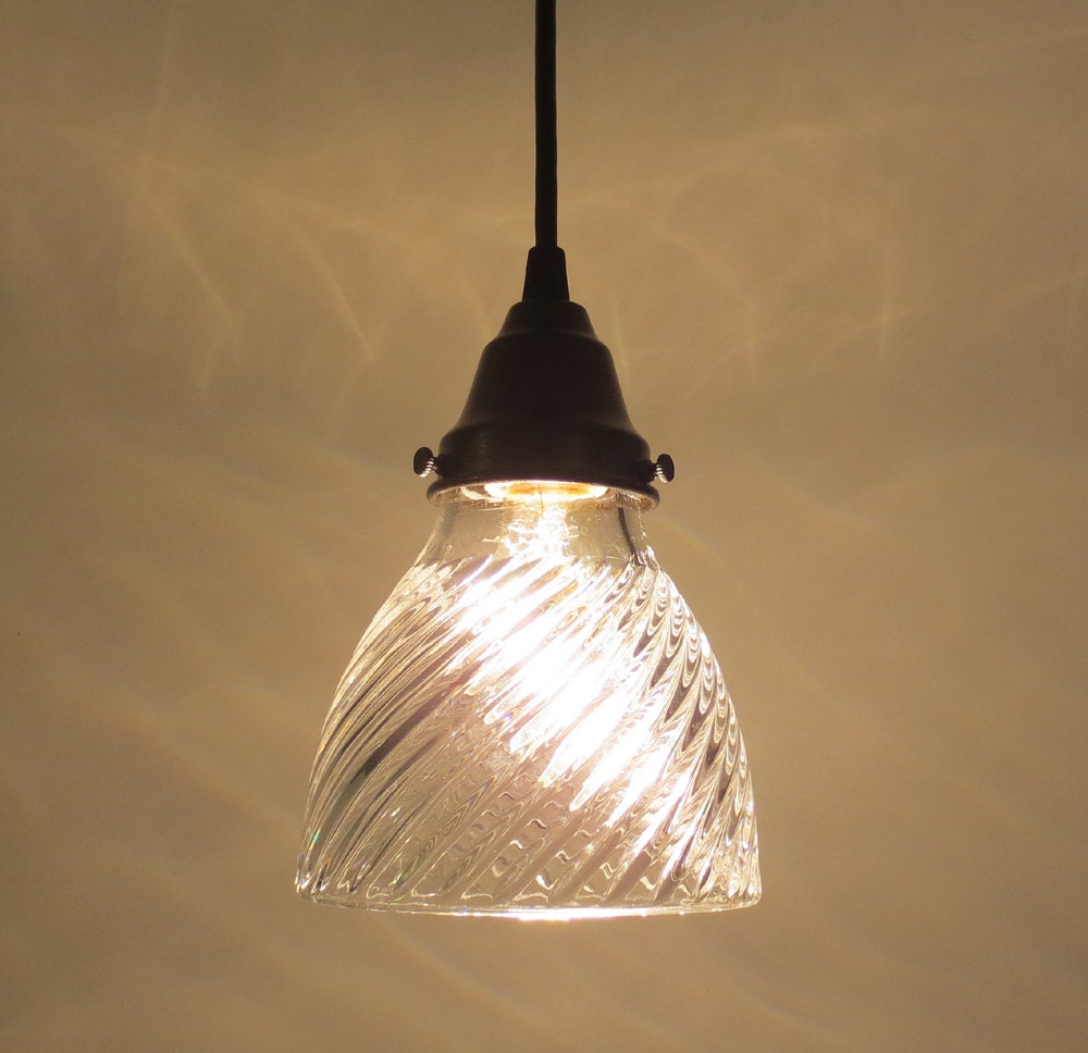 Stockton Springs III.  Crystal Glass PENDANT Light