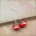 Coral Red Earrings Dangle Beaded with Sterling Silver Long Earwires Sophisticated - Glamour Diva