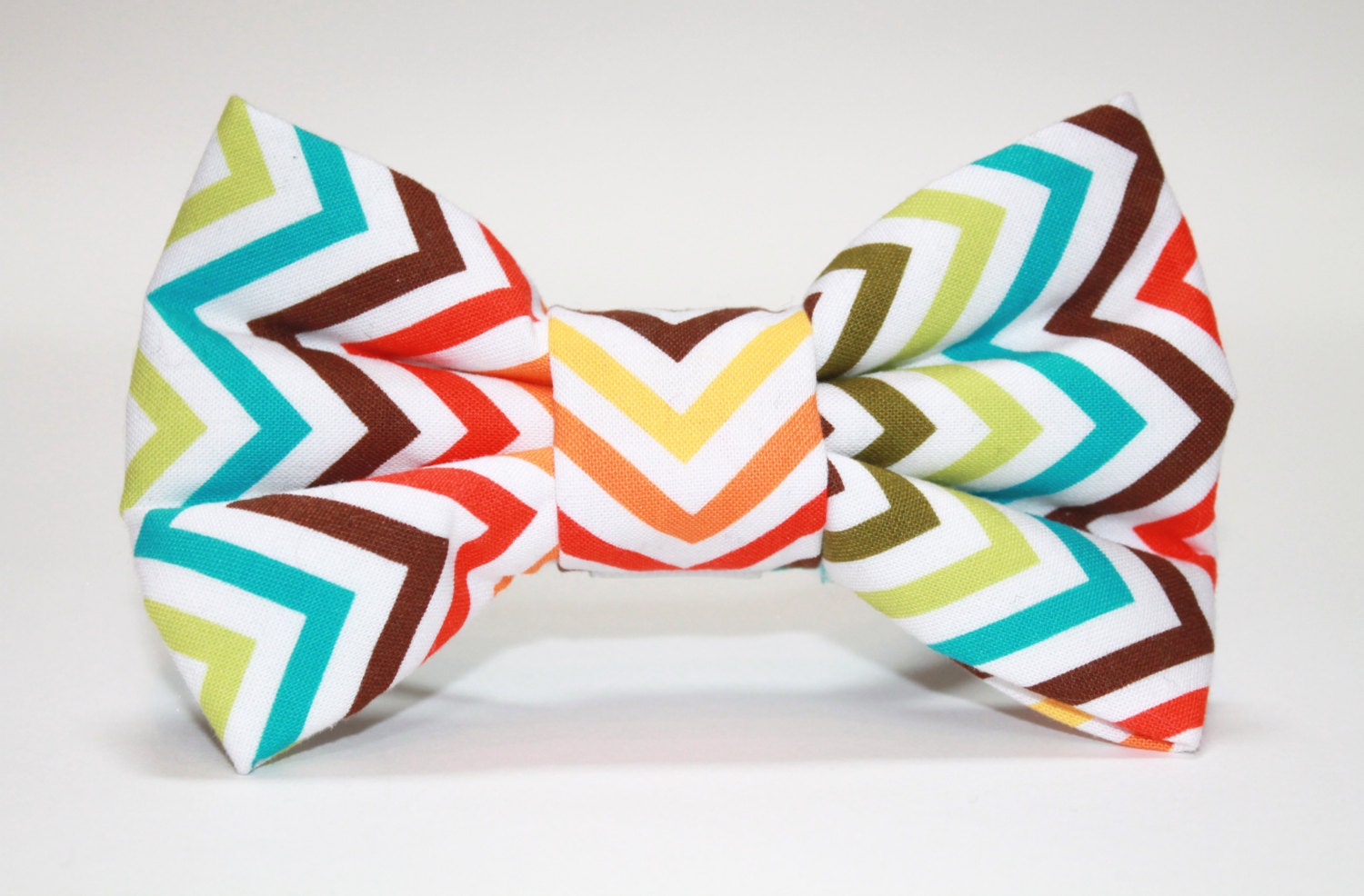 Bow tie- dog collar accessory- oversized bright chevron print bow tie- formal wear for dogs