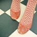 Happy Feet - Portrait photography, shoe art, female feet, whimsical photography, mod, zig zag 8x8 Print