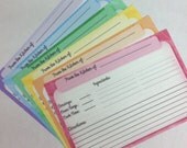 Recipe Cards -- 60 Personalized 4x6 Double Sided