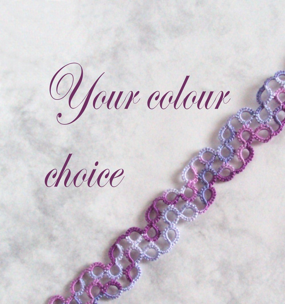 Your choice of colour, Geometric Lace Bookmark - Chiara (Variegated)