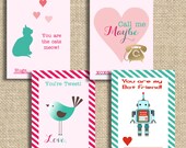 Valentines Day Cards For Kids - PRINTABLE - By A Blissful Nest Il_170x135