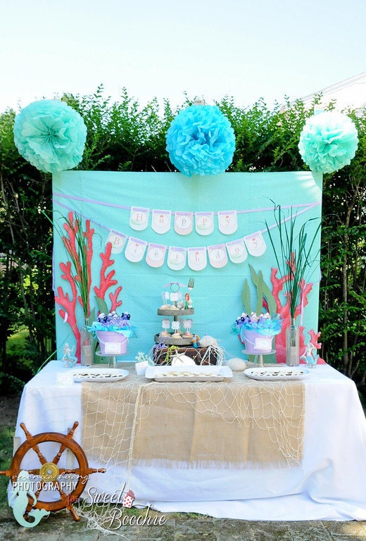 Little Mermaid Party Decorations - Under The Sea - Party Collection Package - PRINTABLE - By A Blissful Nest Il_570xn