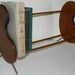Mid Century Kidney Shaped Table Top Bookshelf Wood Bookends