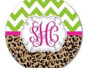 Personalized Melamine Chevron Chic Plate