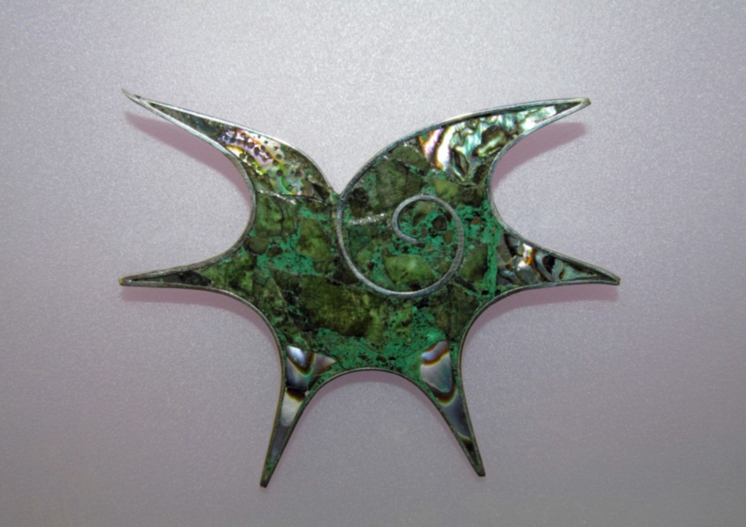 Vintage Taxco Pin Silver Stone