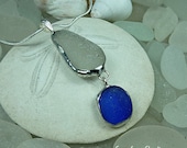 Sea Glass Drop pendant, sea glass necklace, genuine sea glass, sea glass jewelry, beach wedding