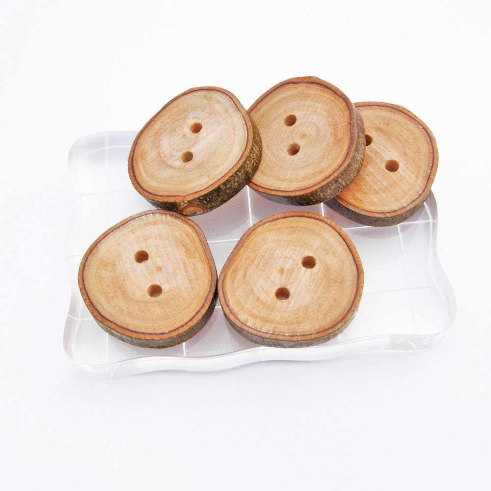 Larger, Natural, Olive Wood Buttons for Knitting, Crocheting or any craft projects Olive Wood