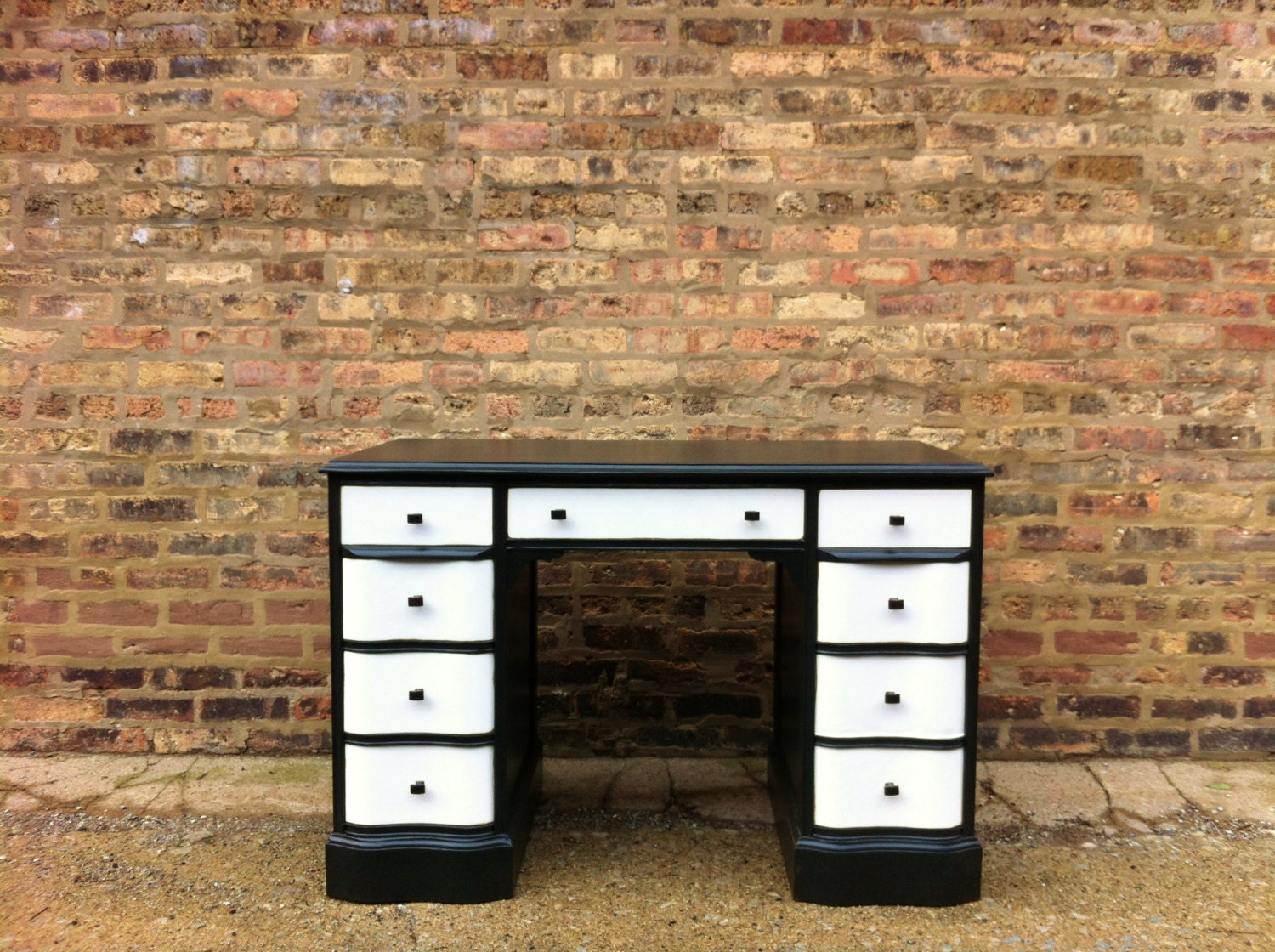 Vintage Black and White Desk