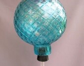 Hand Blown Art Glass Hummingbird Feeder