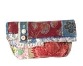 Upcycled One of a Kind Clutch Bag
