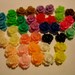 40pcs Multicolor 10mm Rose Flower Cabochons for Bobby Pins