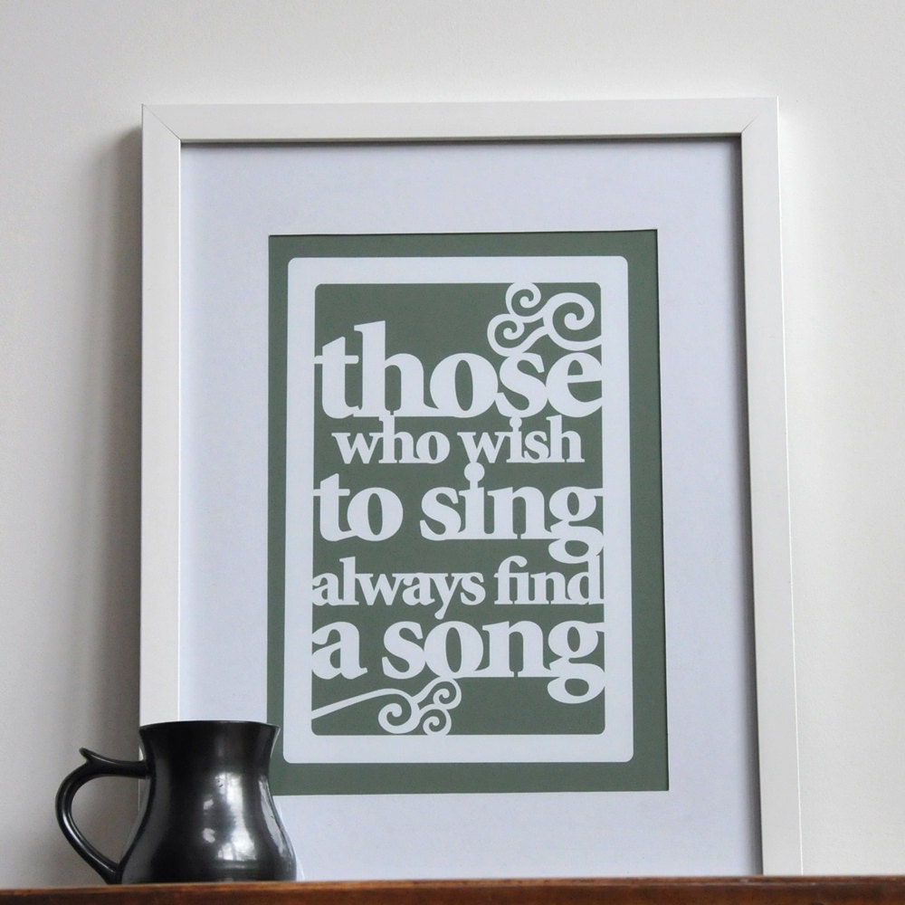 Those who wish to sing - Print