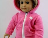 American Girl Doll Clothes Pink Fleece Hoodie Jacket 18 inch Doll Toys Girl