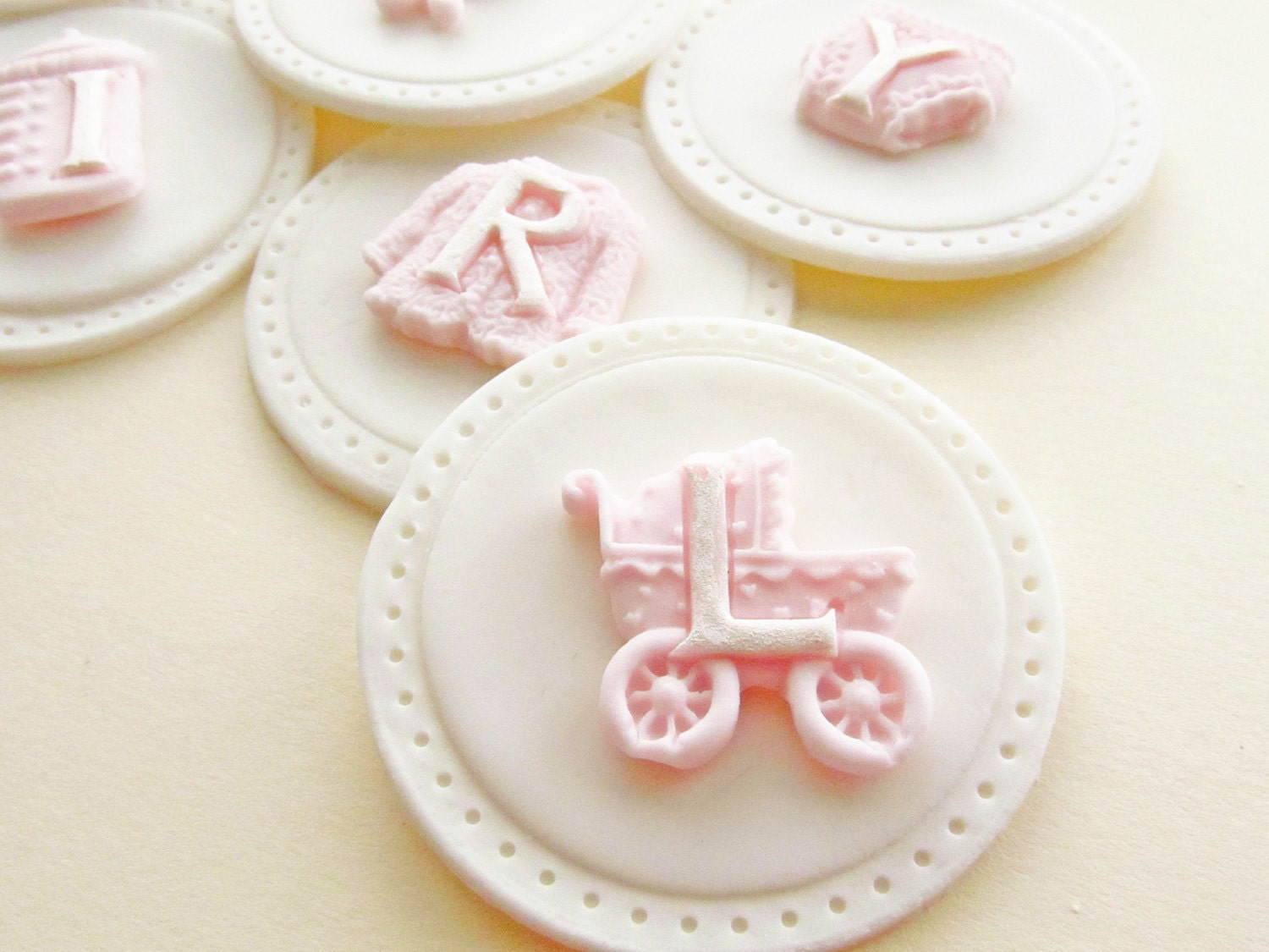 Baby Girl Cupcake Toppers - Baby Shower, decoration, party supplies