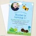 Insect party - Set of 15 custom photo invitations - Printable file also available