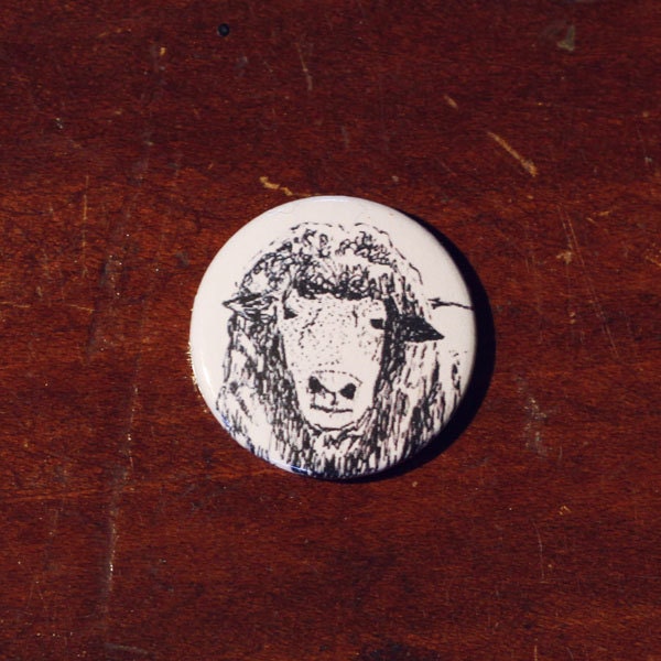 Sheep 1 inch Pin Badge.