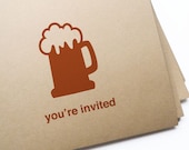 DIY Printable Beer Stein Invitation Postcards