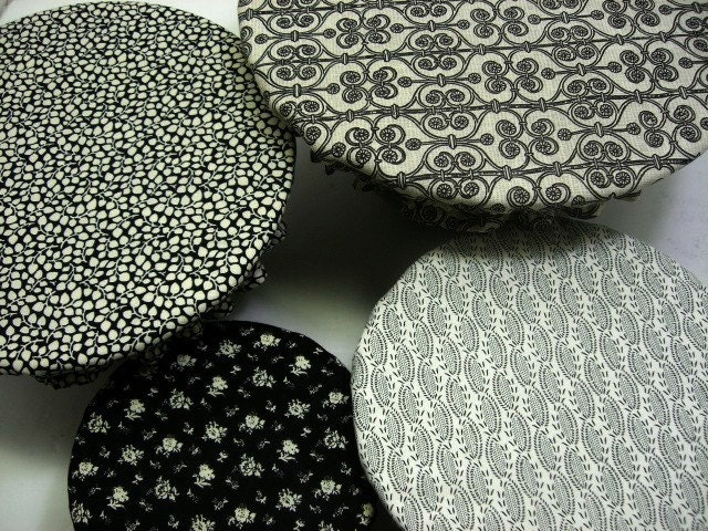 Nesting Bowl, Reusable Bowl Covers,  Food Prep, black and white food storage Eco-Friendly, Ready to Ship
