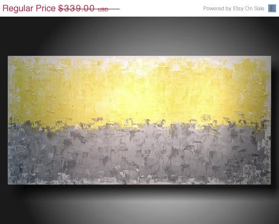 ART PAINTING SALE art  original painting   Jmjartstudio Original Painting 48 X 24 Inches  -yellow------grey---Ready to Hang --Textured----